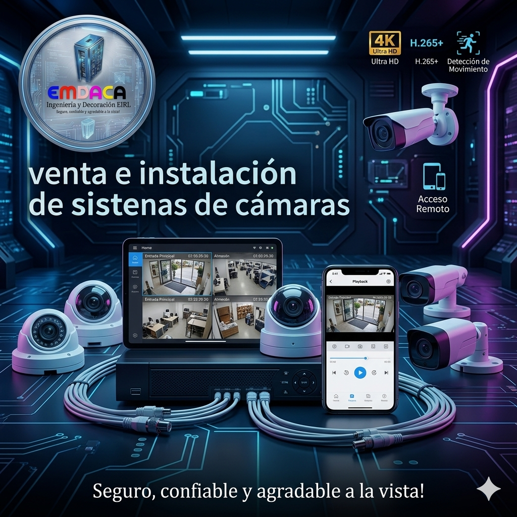 Cámaras de vigilancia.